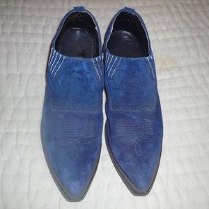 Men's Blue Suede shoe boots( Nocona). Size 10 1/2 -11 D